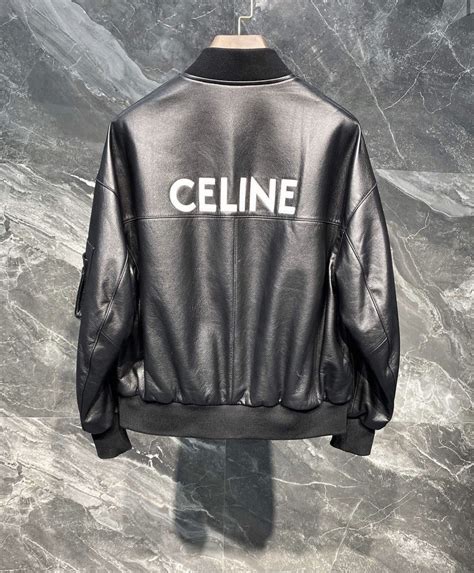 celine leather jacket sale|Celine bomber jacket price.